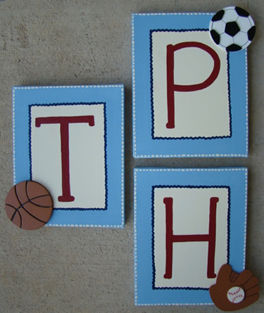 Custom Canvas Art: Sports Trio Canvas Series...click to enlarge