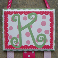 Scallop Monogram Polka Dot...click to enlarge