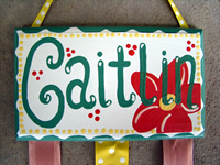 The Sage Name with Peach Flower Accents...click to enlarge