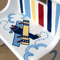 Bi-Plane Series Stepstools from Painted Jewels ... click to enlarge
