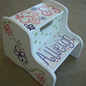 Flowers & Butterflies Theme Stepstools from Painted Jewels ... click to enlarge