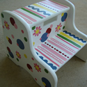 Polka Dot Fun Themed Stepstools from Painted Jewels ... click to enlarge