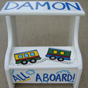 Train Themed Stepstools from Painted Jewels ... click to enlarge